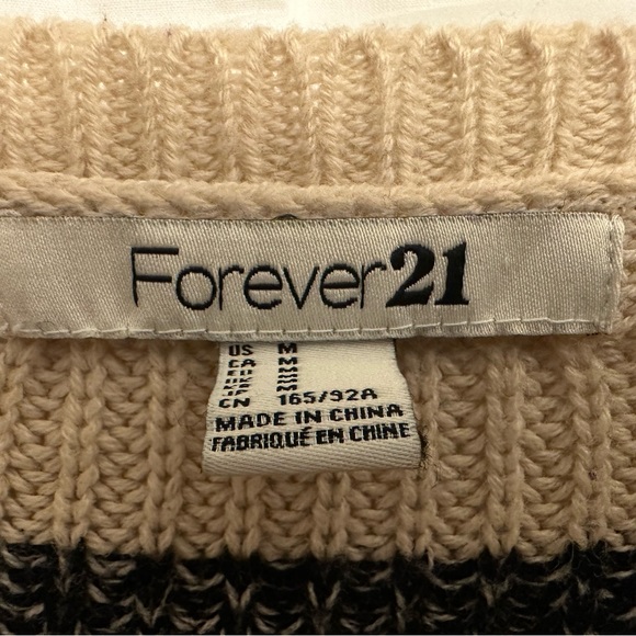 Brand: Forever 21 Size M Striped Sweater - Picture 4 of 4